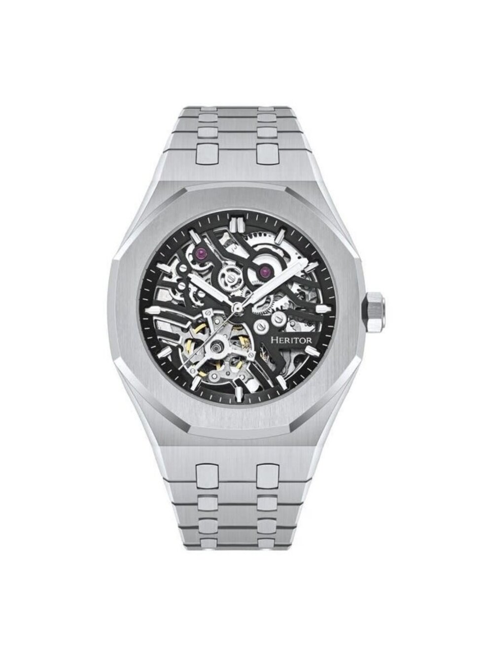 NWT Heritor Augustine Automatic Black Dial Men's Watch